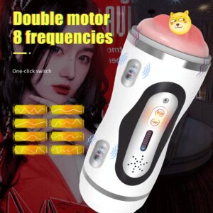 Automatic Male Masturbation Cup Vagina Vacuum Sucking Vibration Penis Blowjob Masturbatior Machine Sex Toys for Men Goods Adults