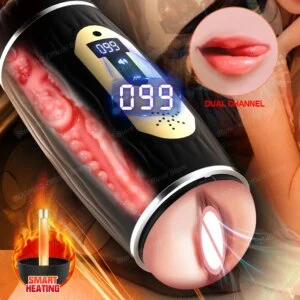 Automatic Masturbation Cup for Men Blowjob Vibrator Machine Pocket Pussy Heating Realistic Vagina Adult Sex Toys 18+ Male Goods