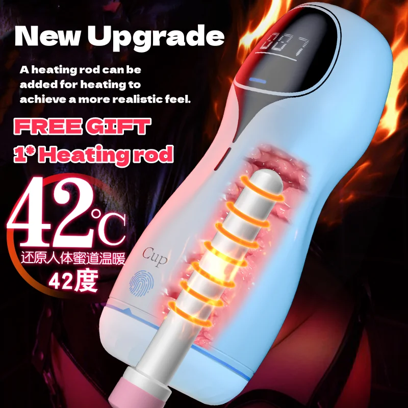 Smart Sucking Aircraft Cup sex toys Vibrator Voice Cup Men's Training Masturbation Cup Male Toys Simulation Pocket Pussy Anal