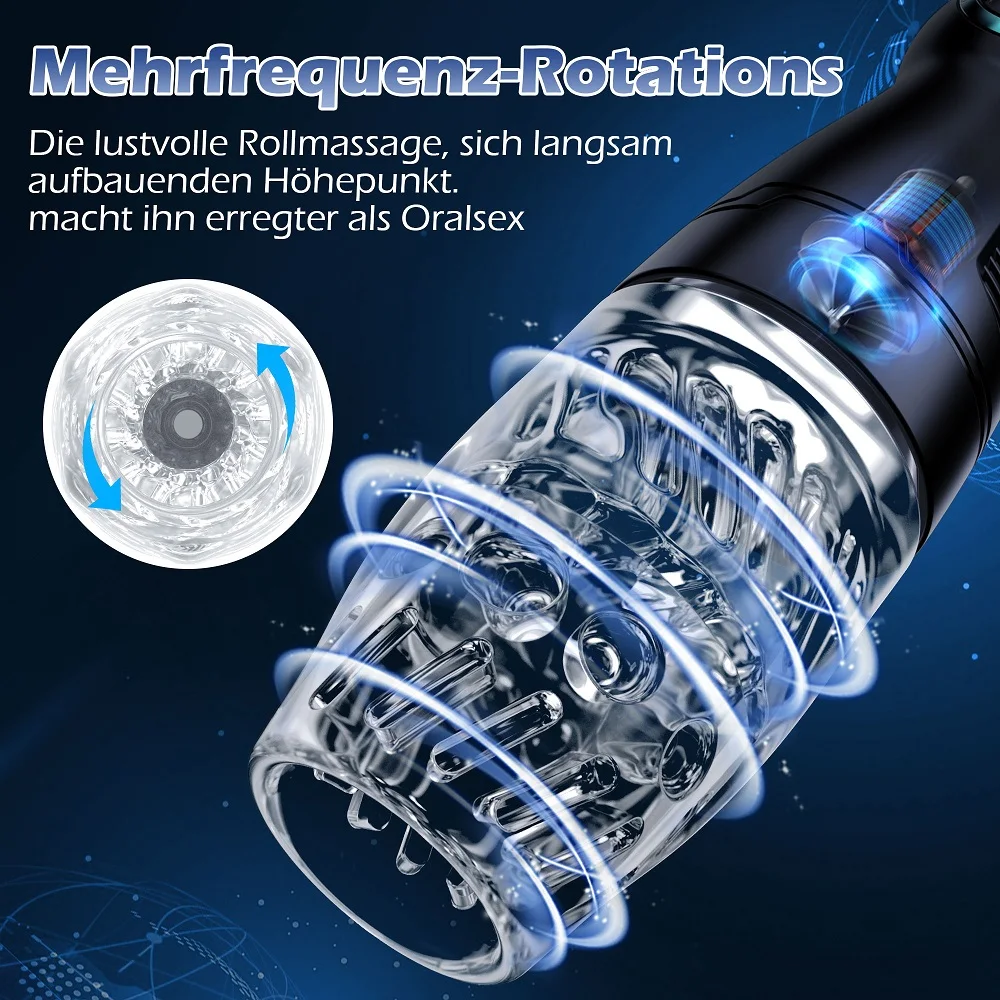 New Automatic Male Masturbator for Men 360 Rotation Vibrator Penis Massager Vagina Pussy Male Masturbation cup Sex Toys for Men