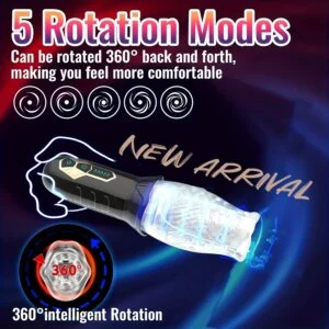 360° Rotating Automatic Male Masturbation Cup Vibration Penis Oral Electric Pocket Pussy Masturbator Real Vagina Sex Toy For Men