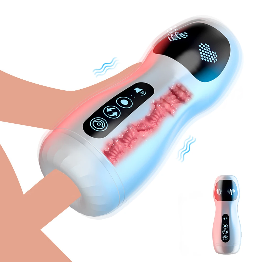 Automatic Male Masturbator Cup Strong Vibration Stimulation Real Vagina Pussy Penis Oral Sex Machine Vacuum Toys For Man Adults