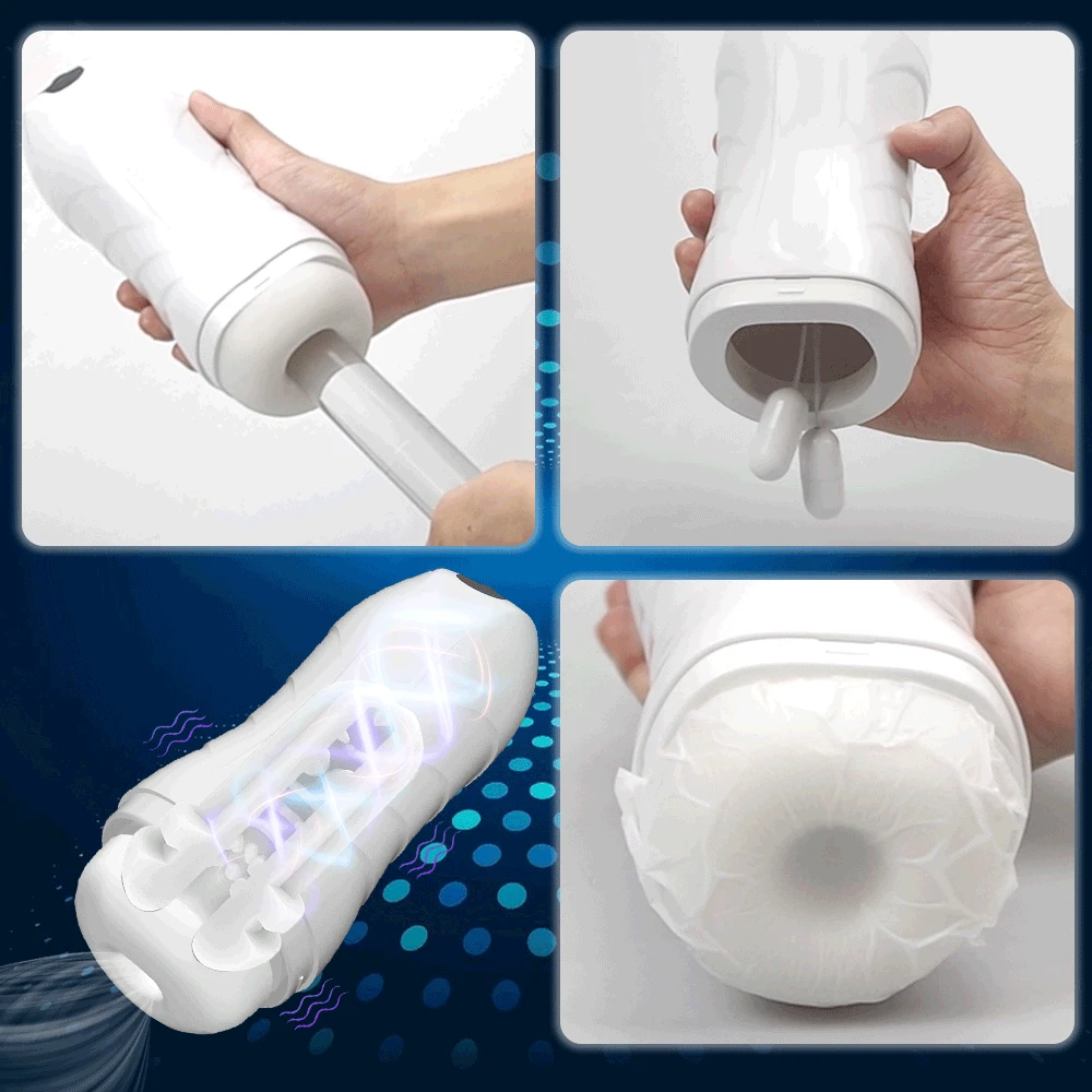 Male Masturbator Cup Automatic Sucking Vibration Penis Oral Machine Suction Blowjob Masturbation Real Vagina Vacuum Sex Toys