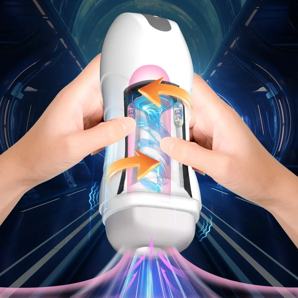 Male Masturbator Cup Automatic Sucking Vibration Penis Oral Machine Suction Blowjob Masturbation Real Vagina Vacuum Sex Toys