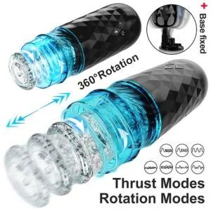 Automatic Telescopic Rotation Male Masturbator Cup Vagina Masturbation Sex Toys Real Doll Toy for Men Goods for Adults Piston