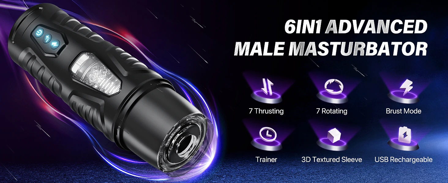 Automatic Male Masturbator Sex Toys for Men 7 Thrusting & 7 Rotating Modes Hands Free Pocket Pussy Sex Machine Electric Penis Pu Automatic Male Masturbator Sex Toys for Men 7 Thrusting & 7 Rotating Modes Hands Free Pocket Pussy Sex Machine Electric Penis Pu