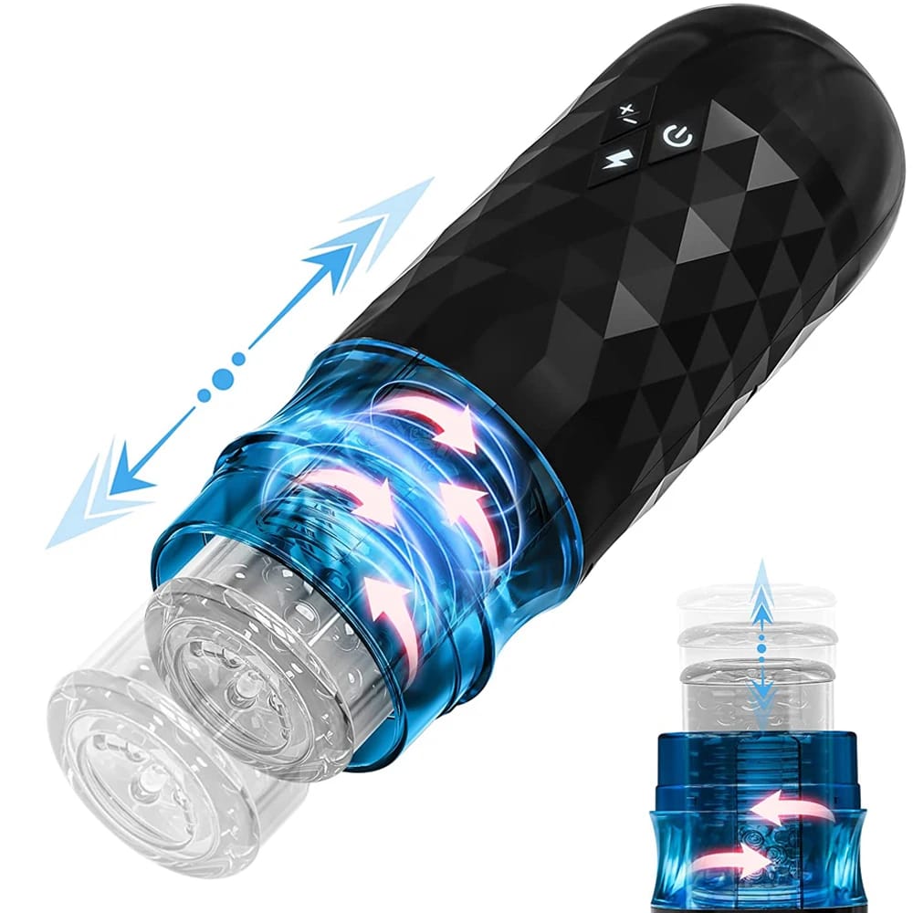 Automatic Male Masturbator Telescopic Rotation Pussy Oral Sex Trainer Man Masturbation Cup Blowjob Sex Toys Adult Goods for Men