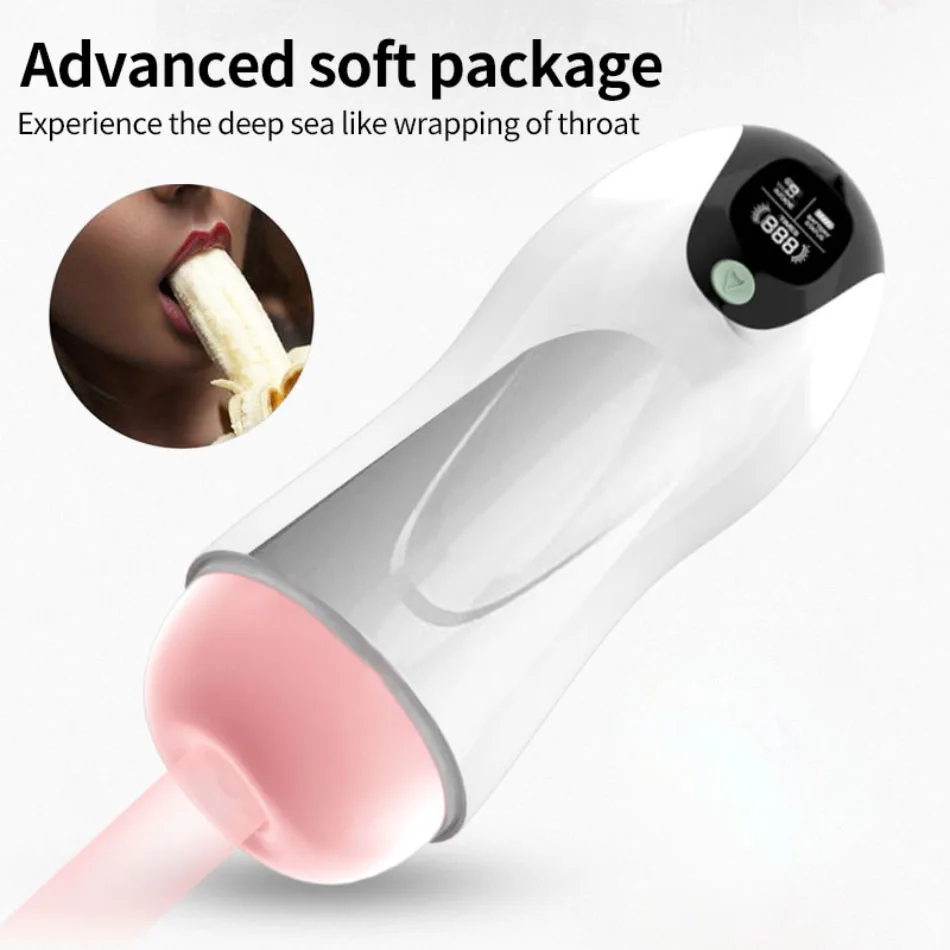 Automatic Male Masturbator Cup Vibration Blowjob Real Vagina Pocket Pussy Penis Oral Sex Machine Vacuum Toys For Man Adults 18+