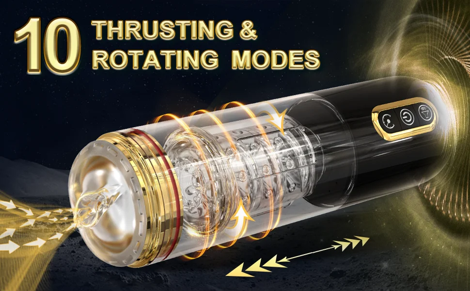 Fully Automatic Male Masturbator Vagina Rotation Telescoping Cup Deep Throat Blowjobs Dick Piston Massager For Men Adult Sex Toy