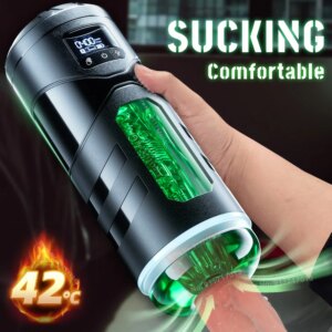 Automatic Male Masturbator Cup Sucking Vibration Blowjob Masturbation Real Heated Vagina Pocket Adults Sex Machines Toys For Man