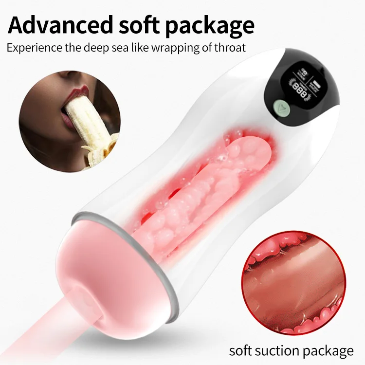 Automatic Male Masturbator Cup Sucking Vibration Blowjob Real Vagina Pocket Pussy Penis Oral Sex Machine Toys For Man Adults 18+