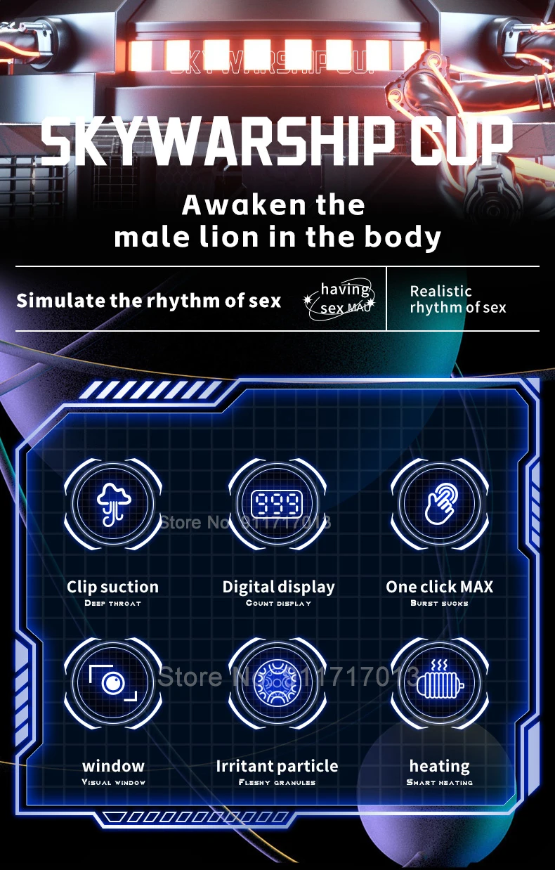 Male Masturbator Automatic Heated Blowjob Sucking Vibration Machine Masturbation Cup Silicone Vagina Sex Toy for Men Adult Goods