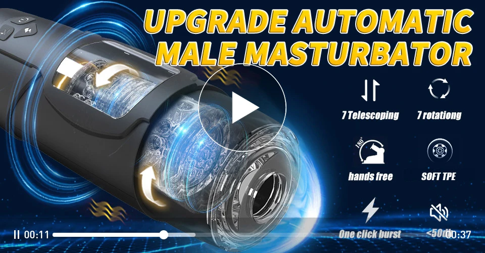 Telescopic Rotation Masturbator Cup Vagina Masturbation Blowjob Adults Sex Toys for Men Male Piston Automatic Mastubator