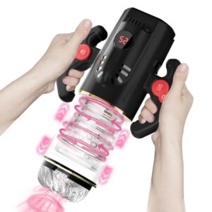 Automatic Telescopic Sucking Male Masturbator Cup Powerful Vibration Rotating Masturbator Pocket Pussy Gamepad Sex Toys for Men