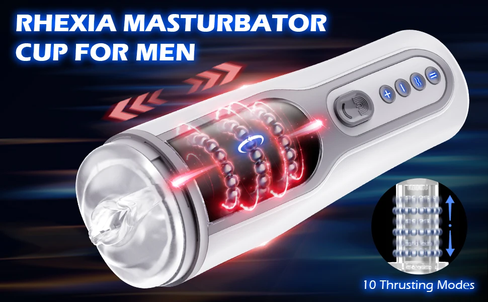 Masturbator for Men Automatic Telescopic Rotation 4D Realistic Vagina Penis Sex Toy for Men Masturbation Cup Blowjobs Machine