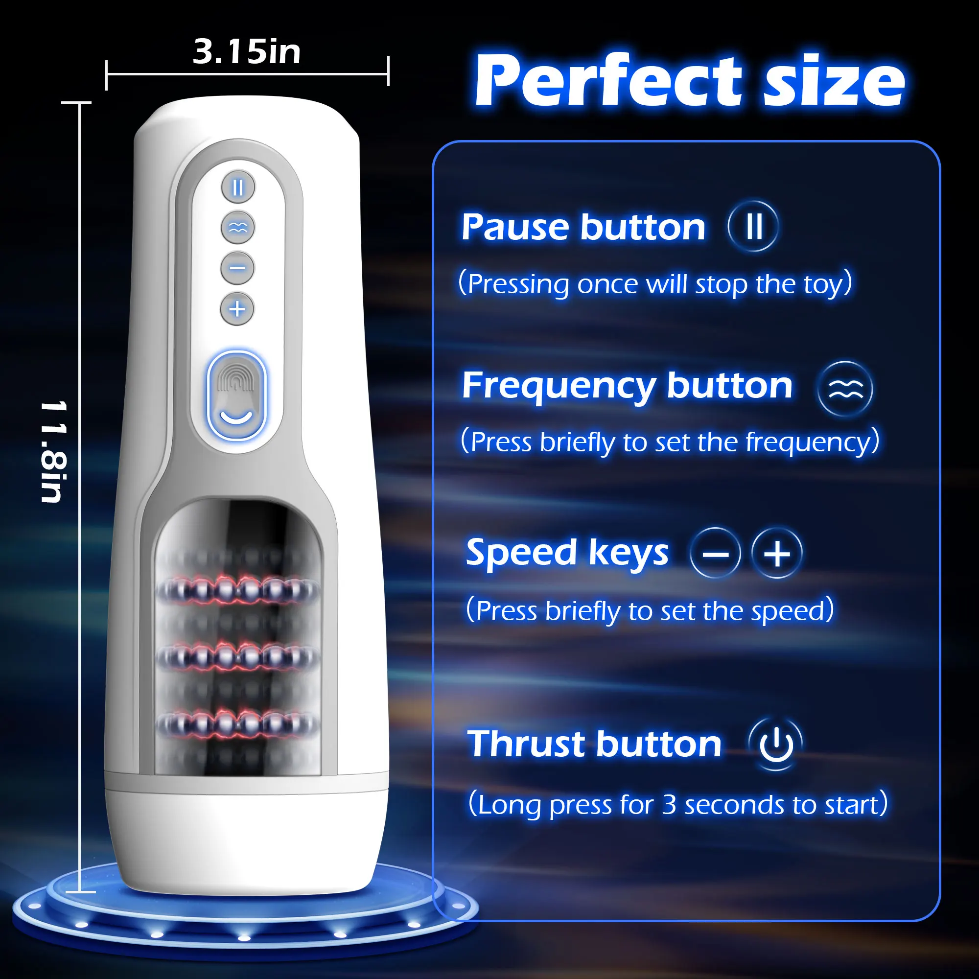 Masturbator for Men Automatic Telescopic Rotation 4D Realistic Vagina Penis Sex Toy for Men Masturbation Cup Blowjobs Machine