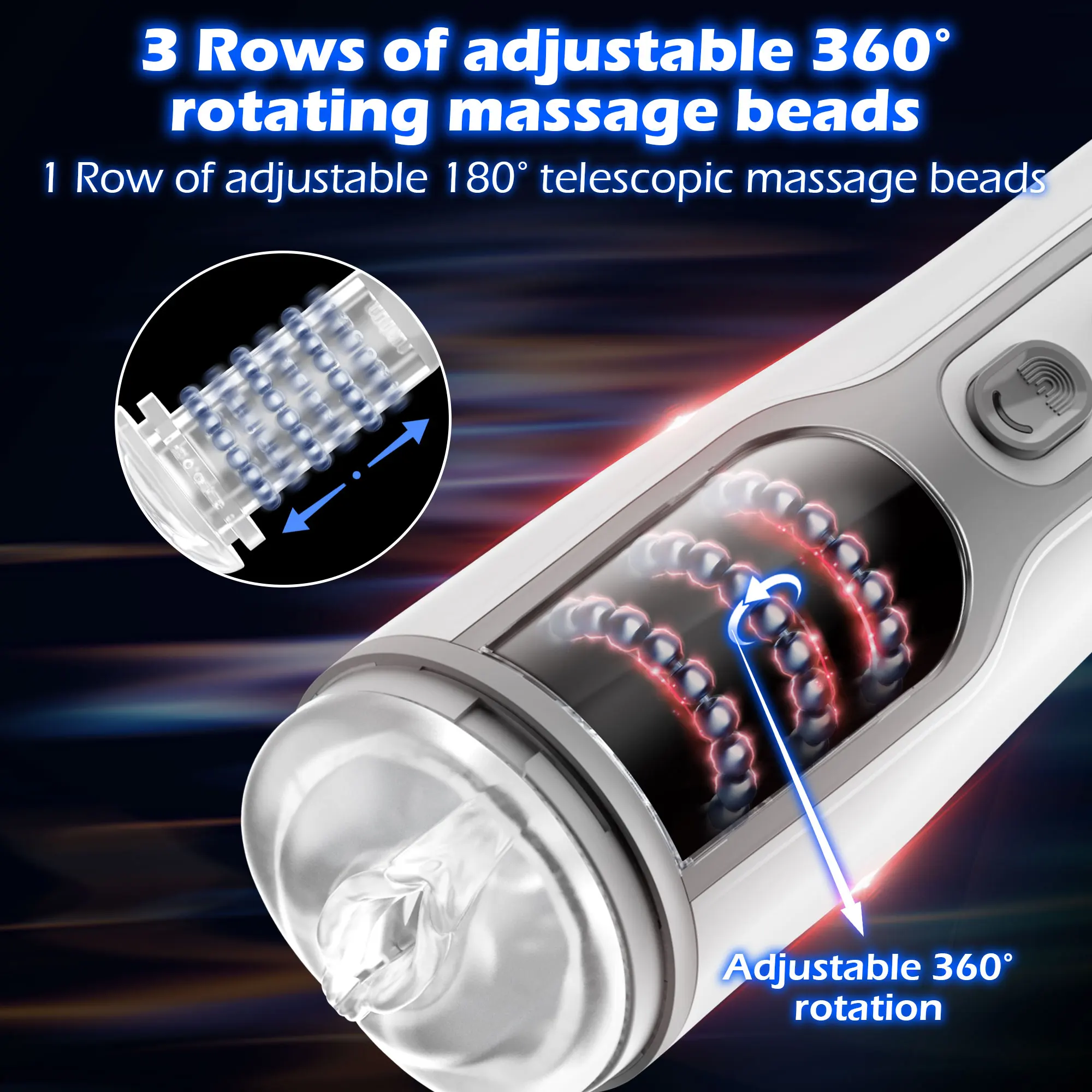 Masturbator for Men Automatic Telescopic Rotation 4D Realistic Vagina Penis Sex Toy for Men Masturbation Cup Blowjobs Machine