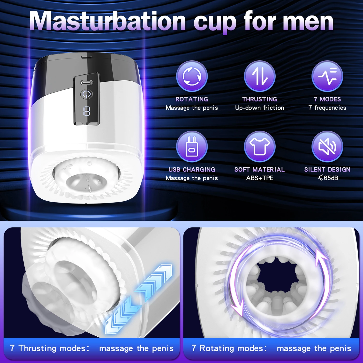 LCD Automatic Male Masturbator Telescopic Rotation Vagina Masturbation Adults Sex Toys for Men Piston Open-ended Mastubators Cup LCD Automatic Male Masturbator Telescopic Rotation Vagina Masturbation Adults Sex Toys for Men Piston Open-ended Mastubators Cup