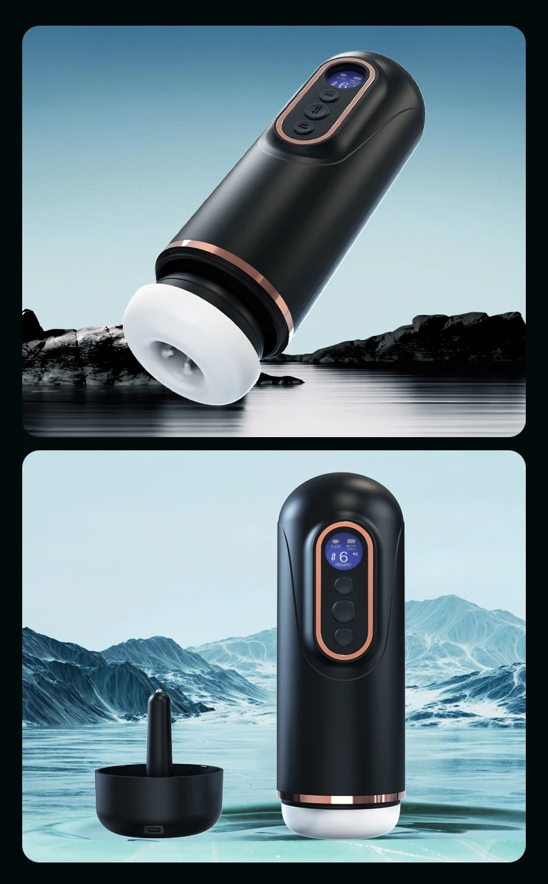 Automatic Heating Male Masturbators with 3 Telescopic & 9 Vibrating & 5 Sucking Modes Real Vagina Sexy Voice Sex Toys for Men