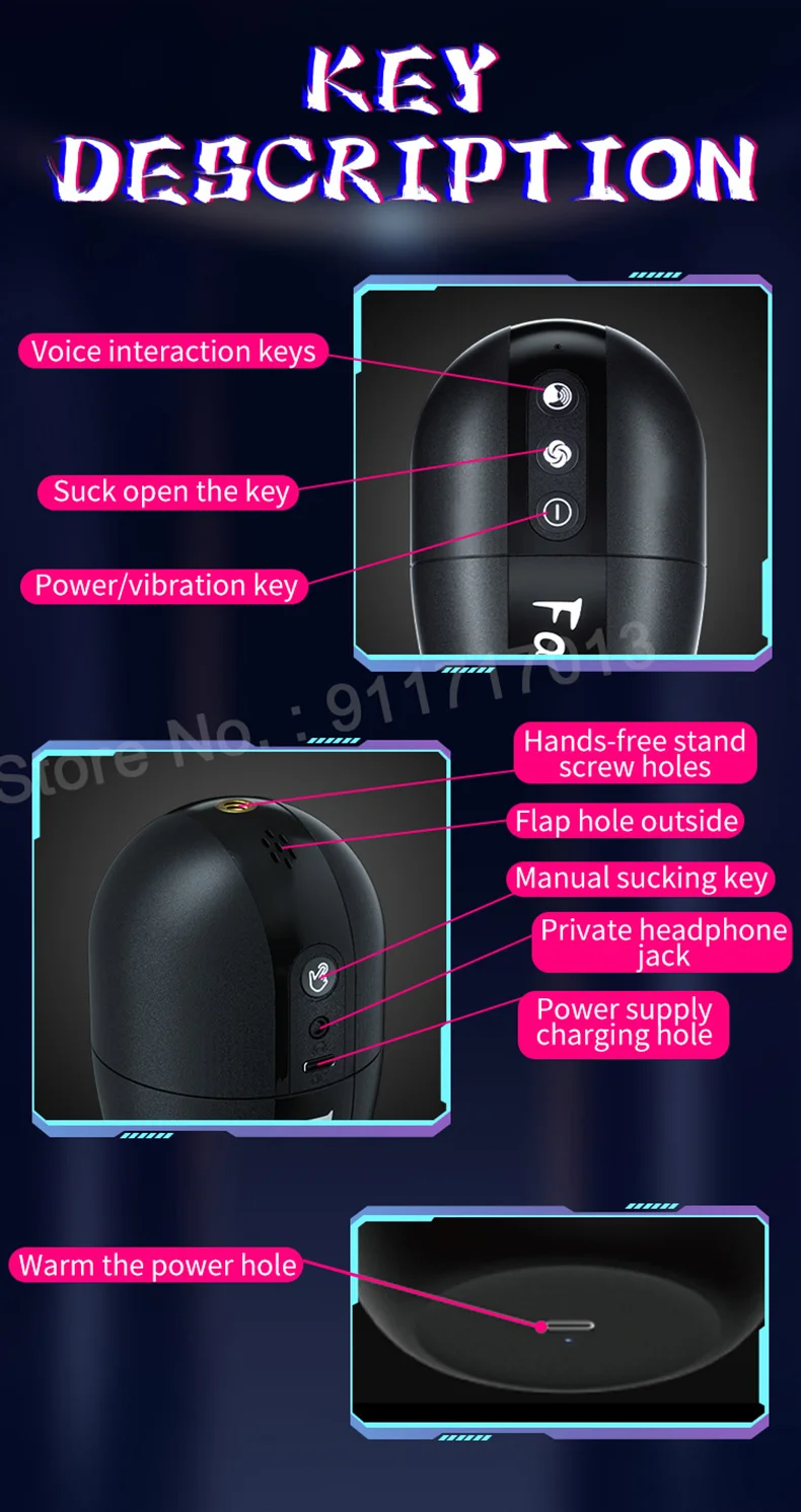 Bluetooth Automatic Male Masturbator Cup Blowjob Sucking Heated Pussy Sex Machine for Men APP Remote Control Penis Vibrator Toy