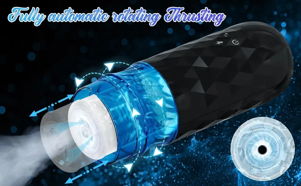 Automatic Male Masturbator Telescopic Rotation Penis Stimulation Hands Free Pocket Pussy With Suction Base Adult Sex Toy for Man