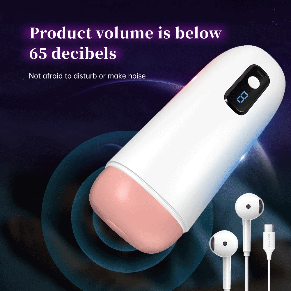 Masturbator Man Automatic Blowjob Strong Vibrator Male Masturbator Cup Real Vaginal Pussy Penis Machine Toy For Men