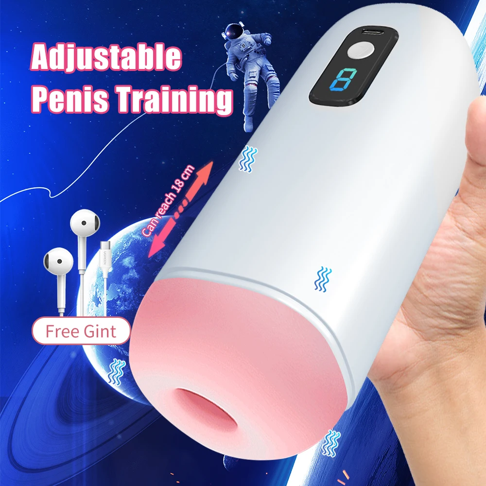 Masturbator Man Automatic Blowjob Strong Vibrator Male Masturbator Cup Real Vaginal Pussy Penis Machine Toy For Men