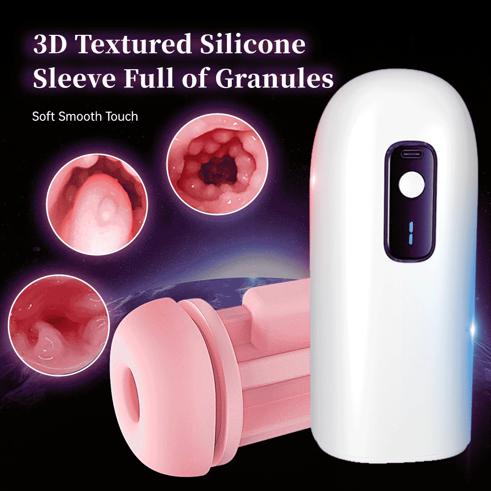 Masturbator Man Automatic Blowjob Strong Vibrator Male Masturbator Cup Real Vaginal Pussy Penis Machine Toy For Men