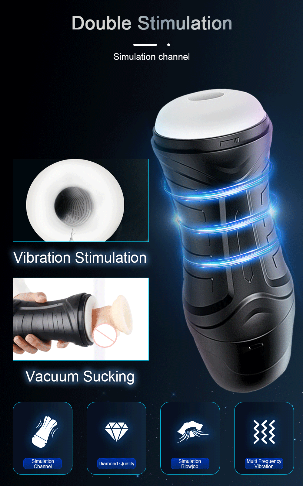 Automatic Men's Masturbator Sucking Vibrator Blowjob Masturbation Cup Artificial Vagina Senxual Doll Masturbate Toys for Adults