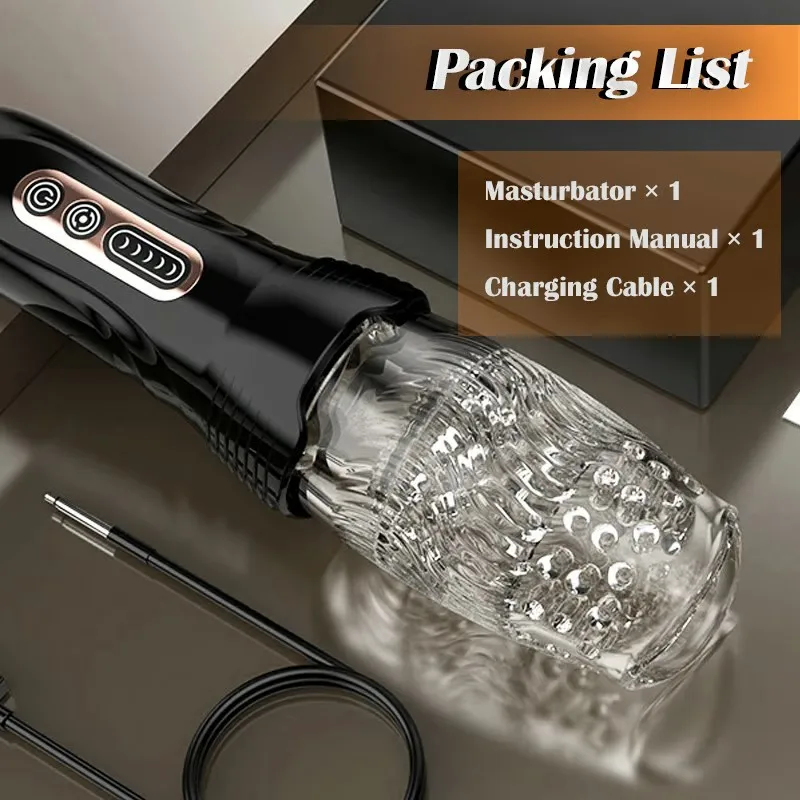 Automatic Rotating Real Oral Glans Trainer Vibrating Male Masturbators Cup Penis Stimulation Electric Pocket Pussy Stroking Sex