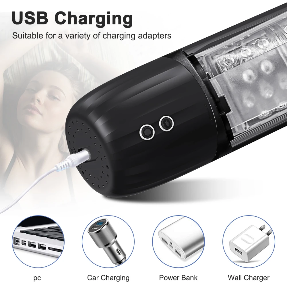 Automatic Male Masturbator Telescopic Rotation Sucking Vagina Masturbation Blowjob Sex Toys for Men Goods for Adults Male Piston
