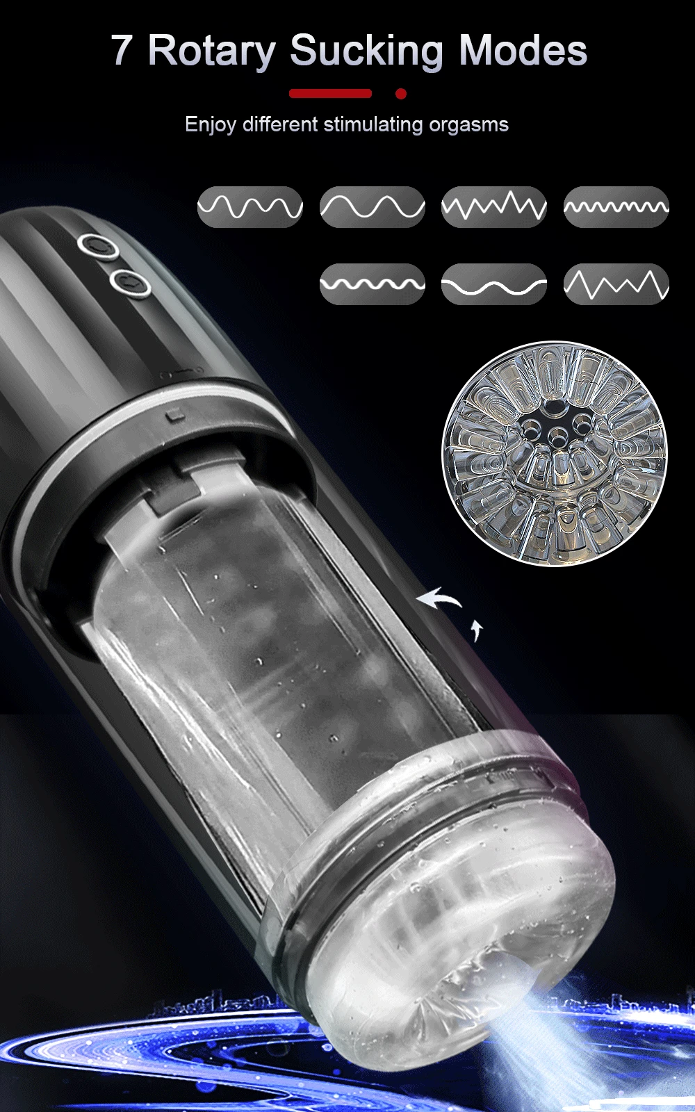 Automatic Male Masturbator Telescopic Rotation Sucking Vagina Masturbation Blowjob Sex Toys for Men Goods for Adults Male Piston