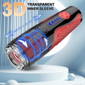 Automatic Telescopic Vibrating Male Mastubator Cup Blowjob Masturbation Equipment Machine Sex Toys Adult Goods for Men Man Pussy