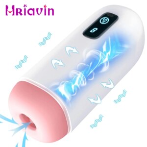 Automatic Masturbators For Men Blowjob Vibrator Masturbation Cup Pocket Oral Sex Machine 3D Textured Sucking for Adult Sex Toys