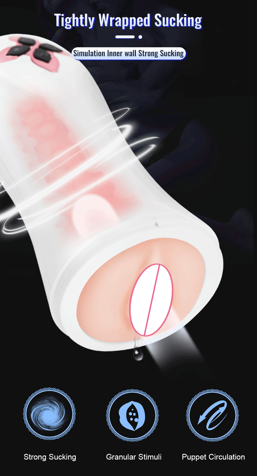 Automatic Male Masturbator Vibrating Sucking Masturbation Cup Simulation Vagina Blowjob Separable Adult Goods Sex Toy for Men
