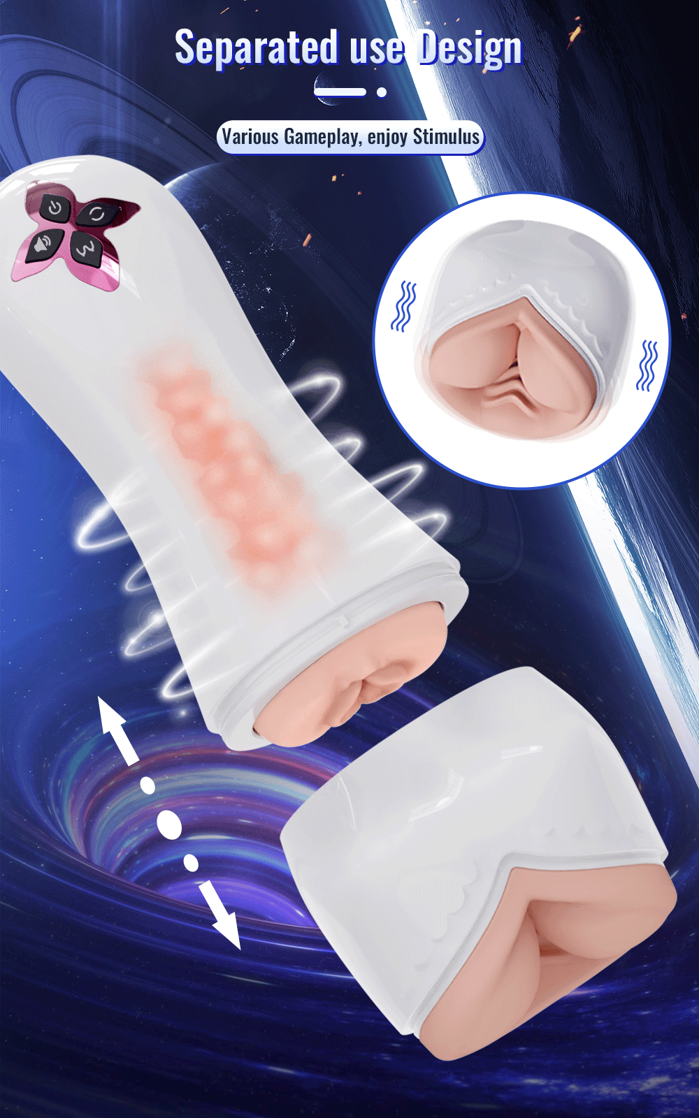Automatic Male Masturbator Vibrating Sucking Masturbation Cup Simulation Vagina Blowjob Separable Adult Goods Sex Toy for Men