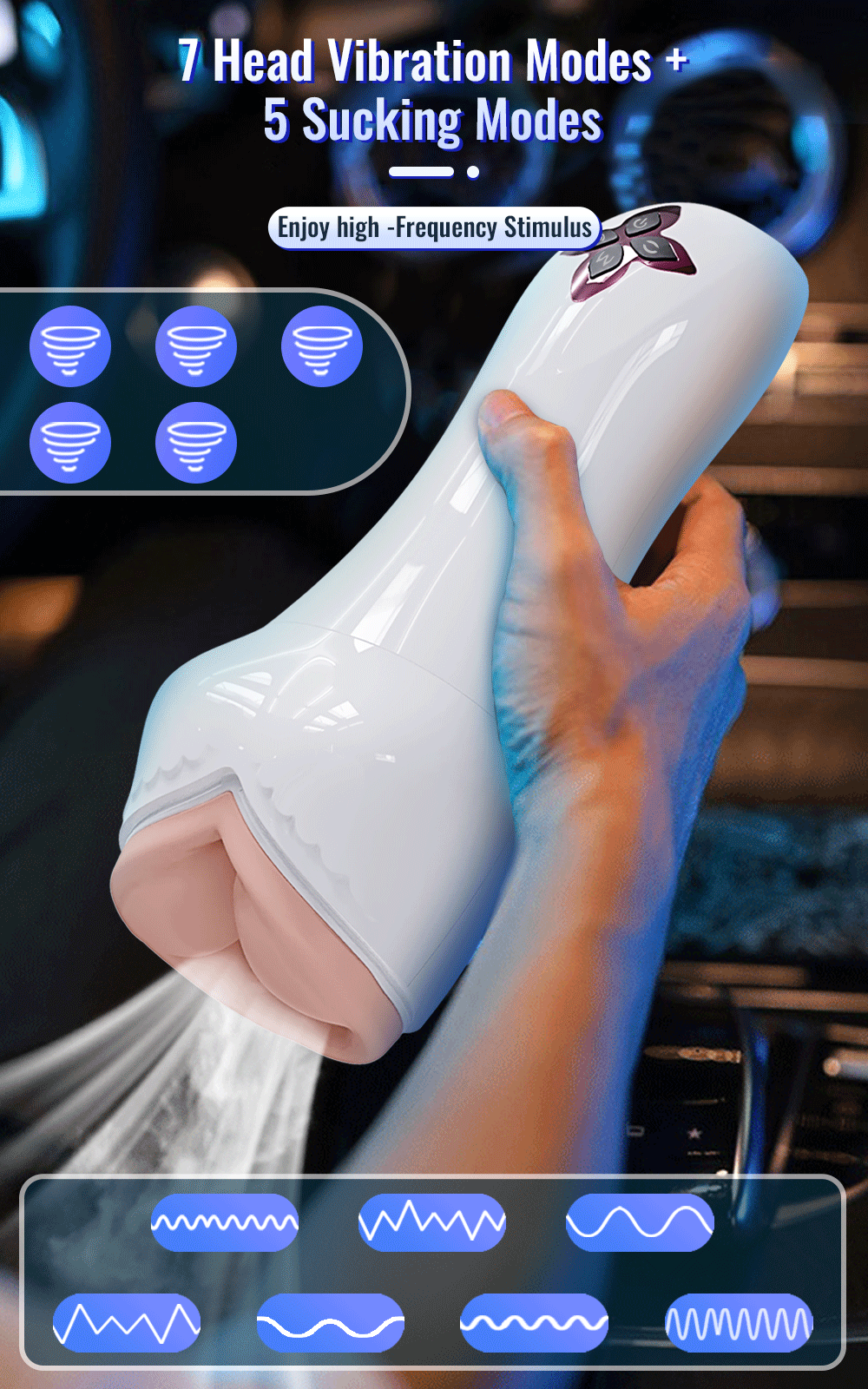 Automatic Male Masturbator Vibrating Sucking Masturbation Cup Simulation Vagina Blowjob Separable Adult Goods Sex Toy for Men