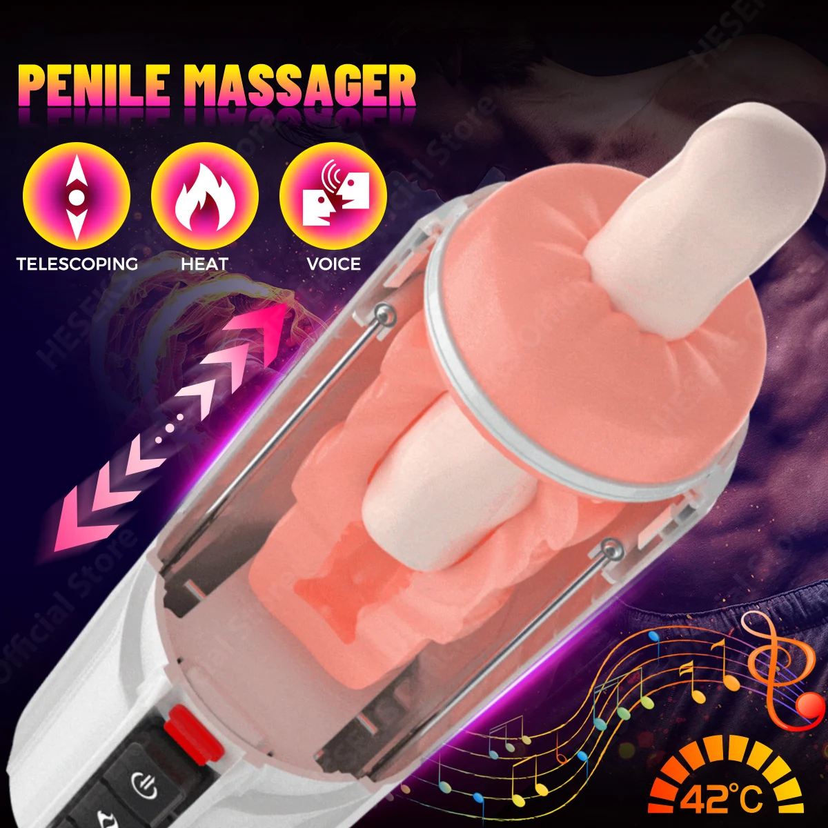 5D Flesh Telescopic Automatic Mastubator Heating Real Voice Oral Masturbator Blowjob Machine Vagina Sex Toy for Men