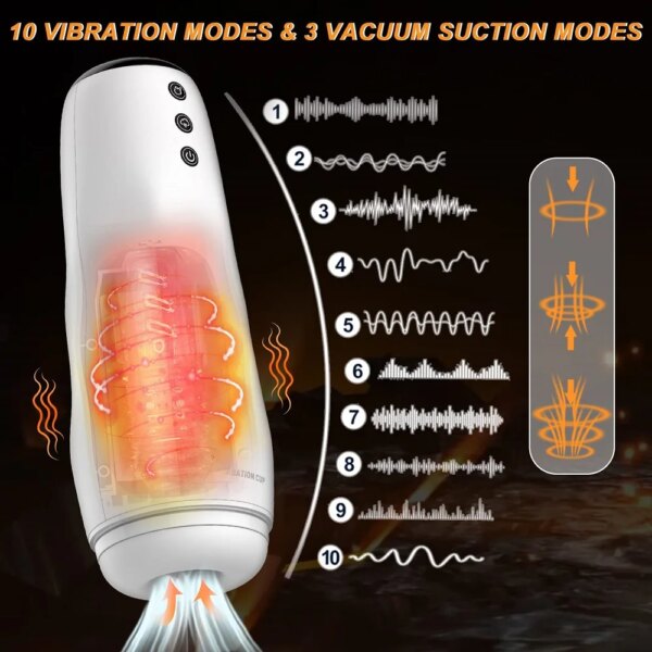 Sucking Automatic Male Masturbator Vibration Blowjob Machine Vagina Man Masturbation Cup Sex Toys Adult Goods for Men 18