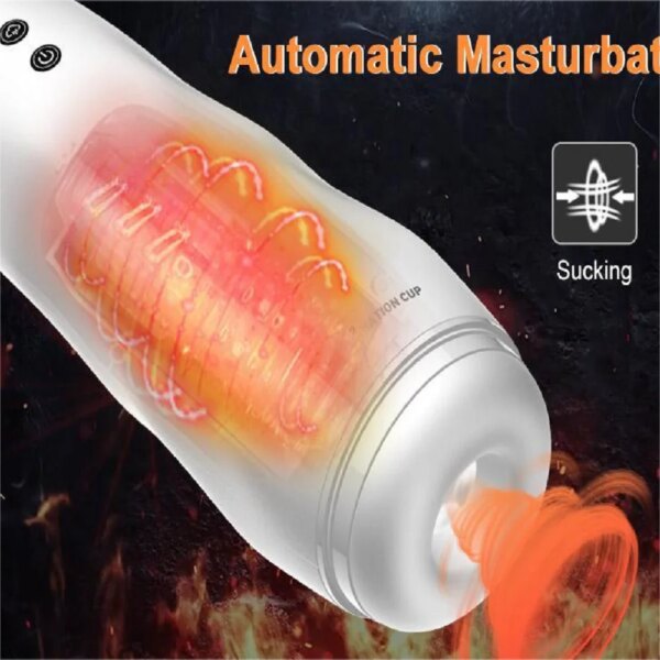Sucking Automatic Male Masturbator Vibration Blowjob Machine Vagina Man Masturbation Cup Sex Toys Adult Goods for Men 18