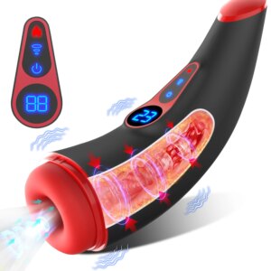 automatic male masturbator sucking machine vibrating heating men masturbation goods blowjob adult supplies sex toy for men