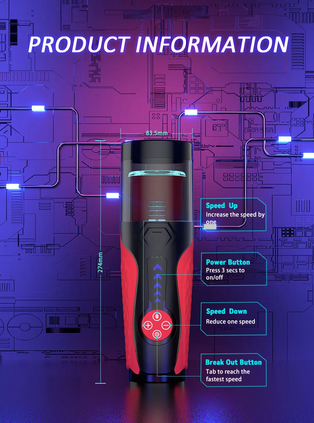 Powerful Rotation Telescopic Male Masturbator Automatic Piston Masturbation Cup for Men Simulation Blowjob Adult Goods Men