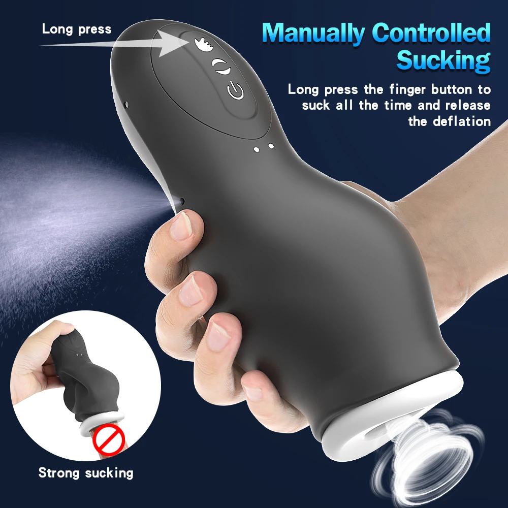 Male Masturbation Cup Automatic Rotation Machine Blowjobs Sucking Masturbators Real Oral Vaginal Penis Vibrator  for Men Sex Toy