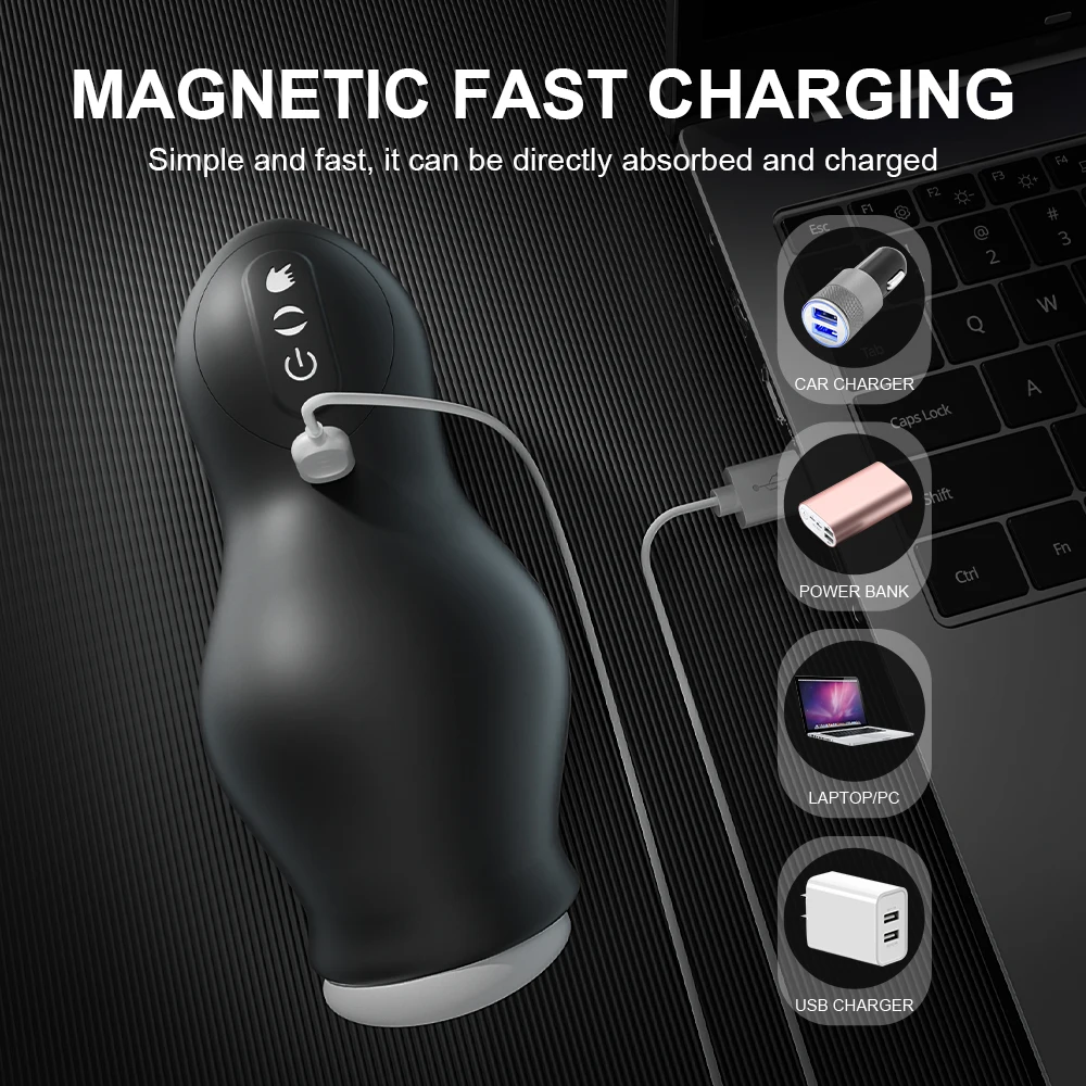 Male Masturbation Cup Automatic Rotation Machine Blowjobs Sucking Masturbators Real Oral Vaginal Penis Vibrator  for Men Sex Toy