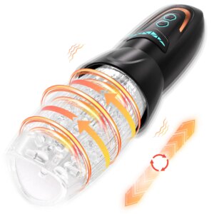 Automatic 360 Rotation Male Masturbator for Men Vagina Vibrator 3D Lips Pussy Man Penis Massager cup Adult Sex Toys 18