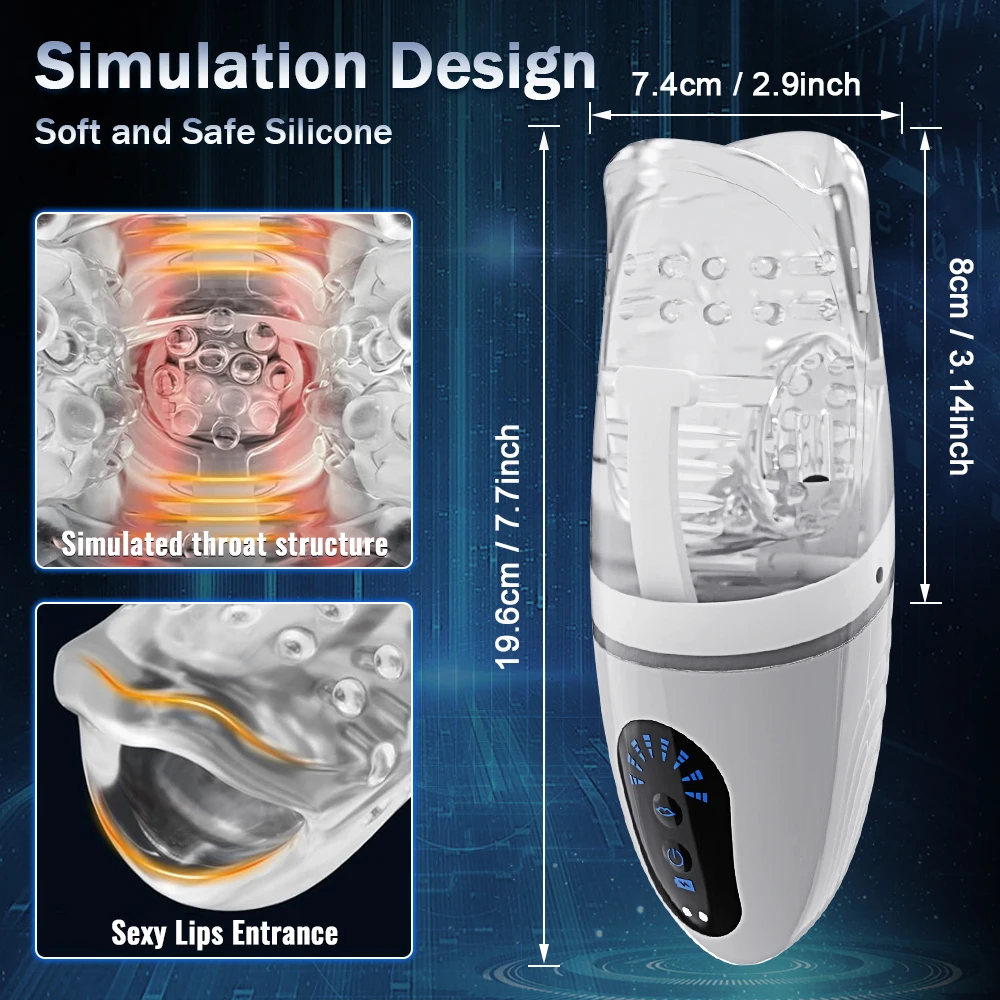 Automatic Male Masturbator Biting Vibrating Oral Blowjob Man Masturbation Pocket Pussy Waterproof Adult Goods Sex Toy for Men Automatic Male Masturbator Biting Vibrating Oral Blowjob Man Masturbation Pocket Pussy Waterproof Adult Goods Sex Toy for Men