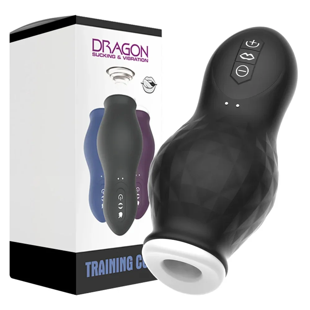Automatic Male Masturbator Handsfree Blowjob Sucking Vibrator Machine Pussy Masturbation Cup Sex Toy for Men Glans Trainer