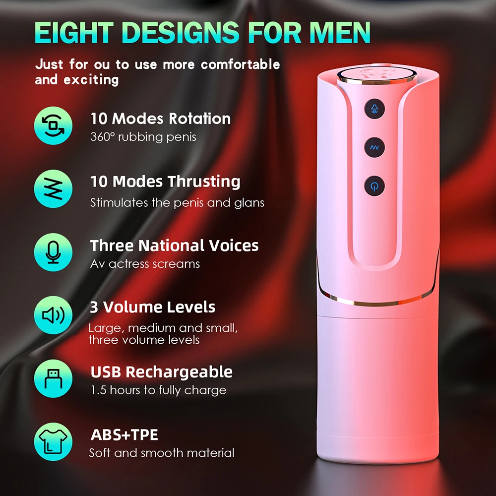Automatic Wearable Masturbation Cup Telescopic Rotating Male Masturbator Blowjob Vagina Penis Vibrator Adults Sex Toys For Man Automatic Wearable Masturbation Cup Telescopic Rotating Male Masturbator Blowjob Vagina Penis Vibrator Adults Sex Toys For Man