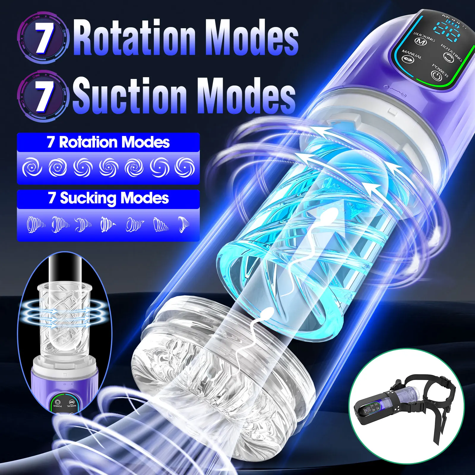 2024 Automatic Telescopic Rotation Male Masturbator Real Pocket Pussy Blowjob Machine Sex Toys for Men Piston Masturbation Cup 2024 Automatic Telescopic Rotation Male Masturbator Real Pocket Pussy Blowjob Machine Sex Toys for Men Piston Masturbation Cup