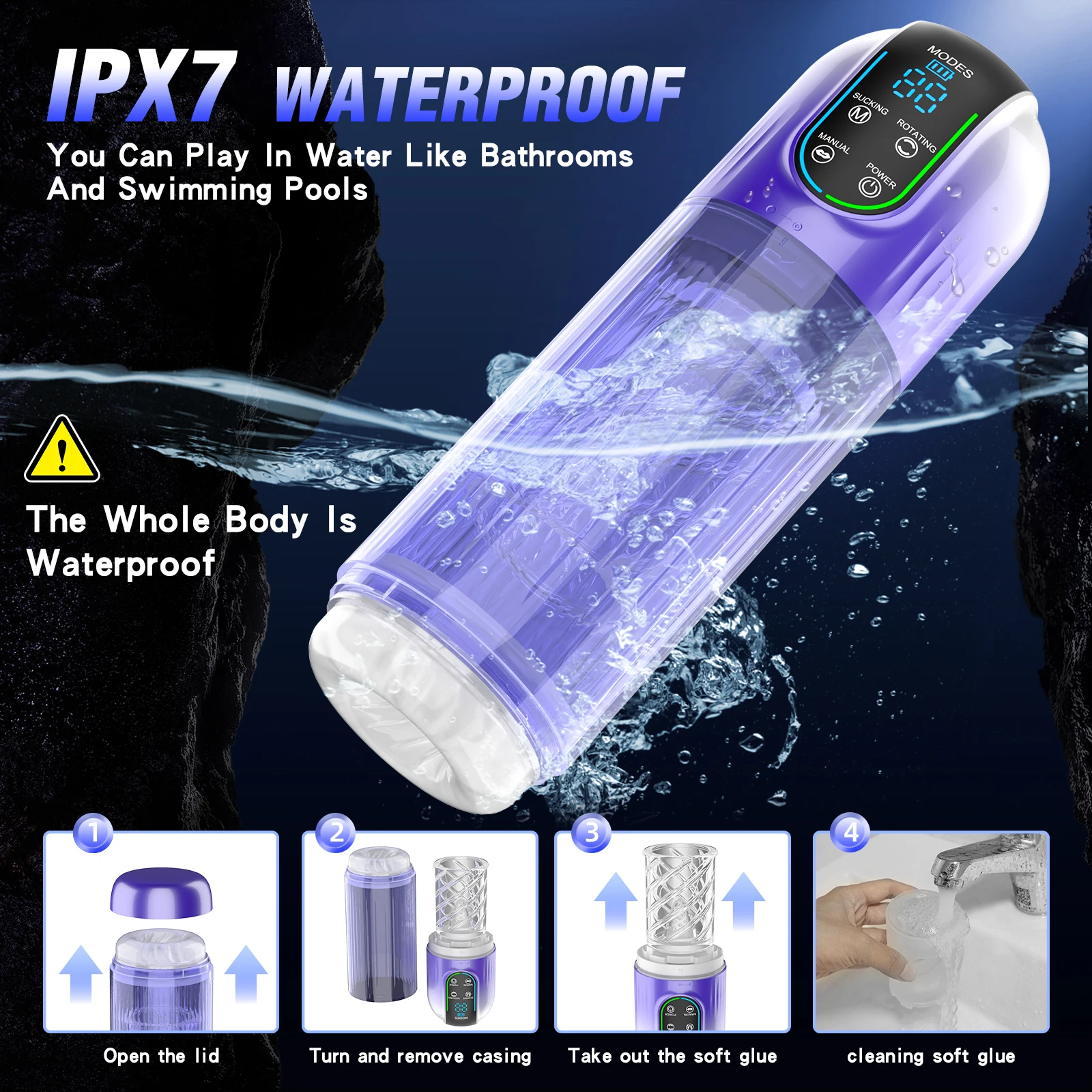 2024 Automatic Telescopic Rotation Male Masturbator Real Pocket Pussy Blowjob Machine Sex Toys for Men Piston Masturbation Cup 2024 Automatic Telescopic Rotation Male Masturbator Real Pocket Pussy Blowjob Machine Sex Toys for Men Piston Masturbation Cup